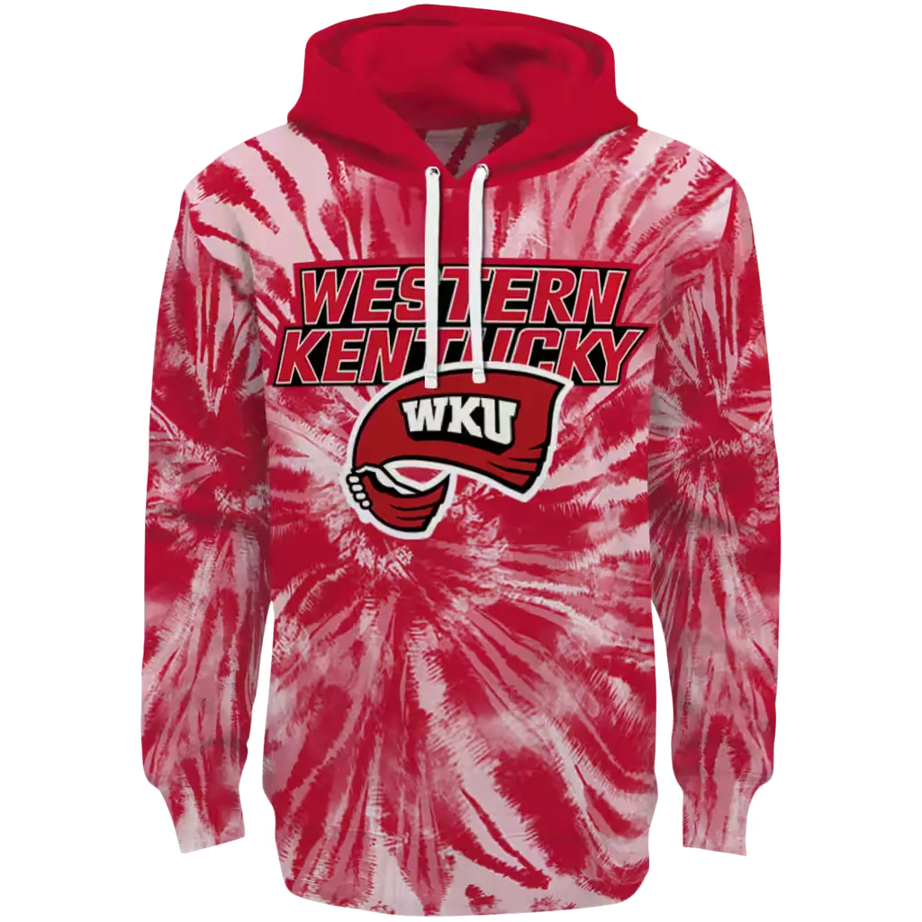 western kentucky hilltoppers tie dye pattern red hoodie best selling western kentucky hilltoppers tie dye pattern red hoodie best selling