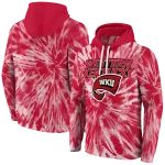 western kentucky hilltoppers tie dye pattern red hoodie best selling