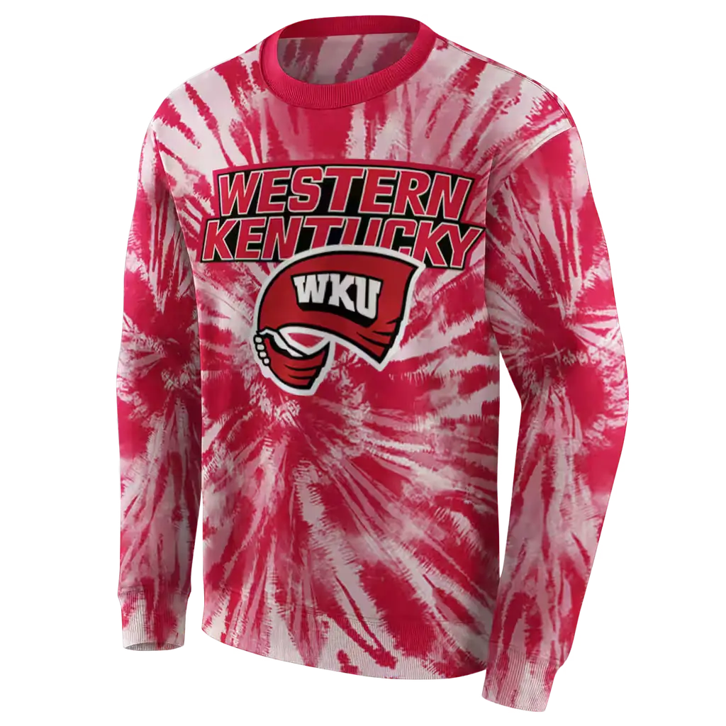 western kentucky hilltoppers tie dye pattern red hoodie new arrival western kentucky hilltoppers tie dye pattern red hoodie new arrival