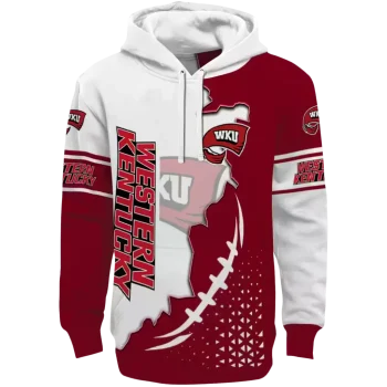 western kentucky hilltoppers triangular pattern red white hoodie best selling