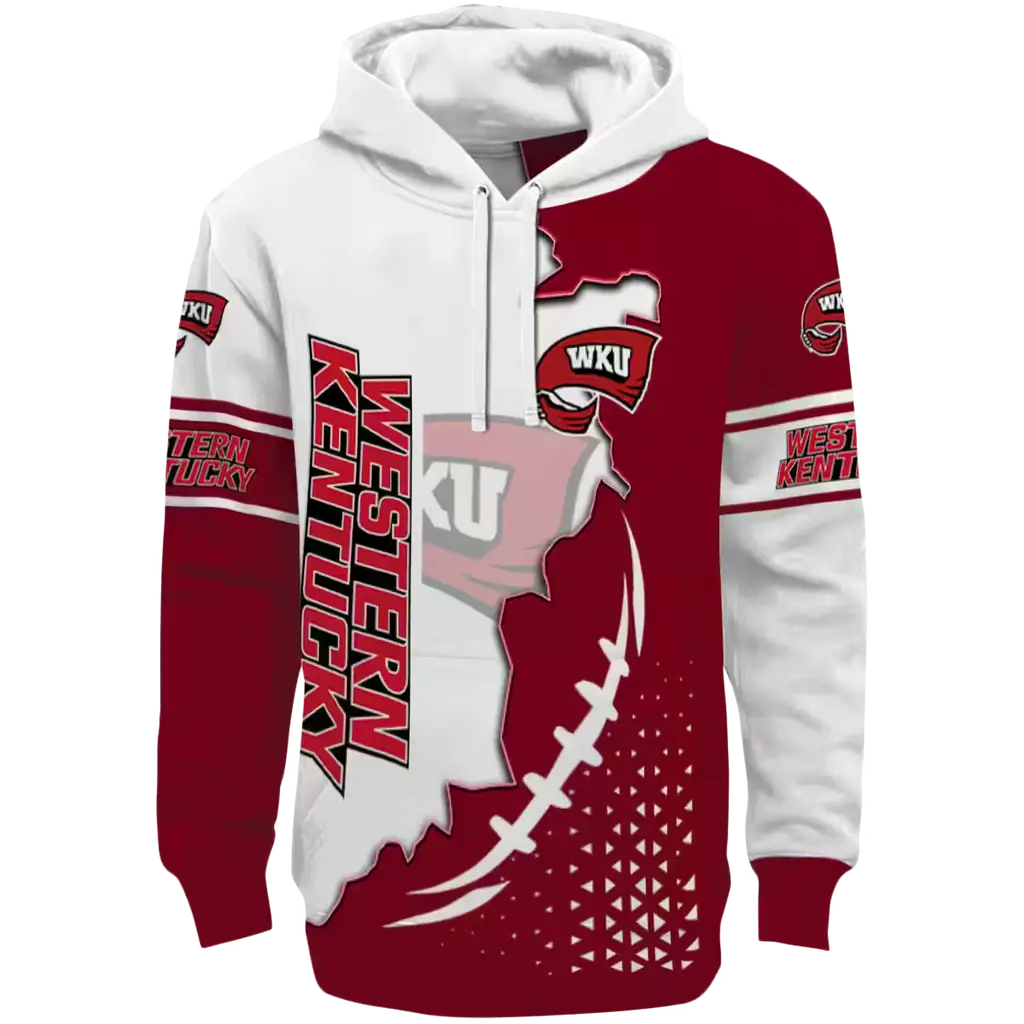 western kentucky hilltoppers triangular pattern red white hoodie best selling western kentucky hilltoppers triangular pattern red white hoodie best selling