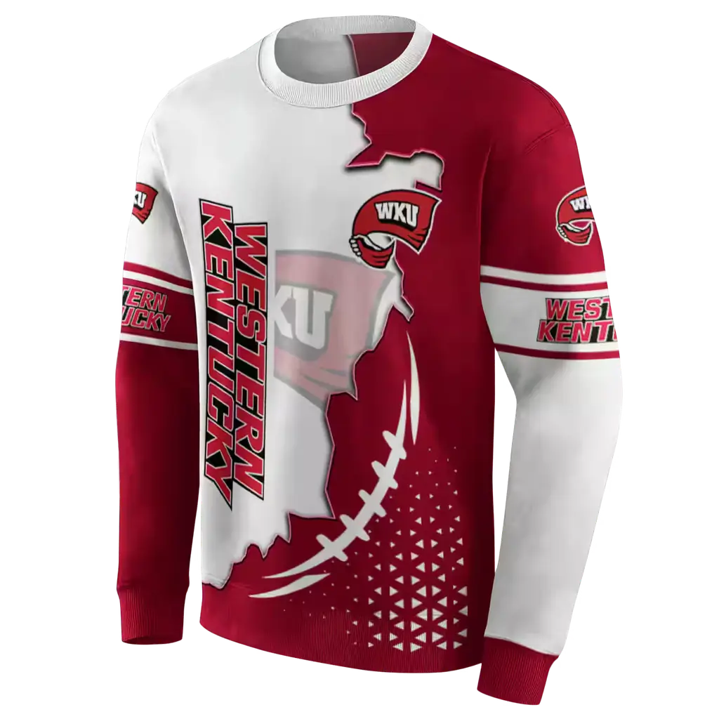 western kentucky hilltoppers triangular pattern red white hoodie new arrival western kentucky hilltoppers triangular pattern red white hoodie new arrival