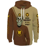 western michigan broncos achmed skull brown hoodie best selling