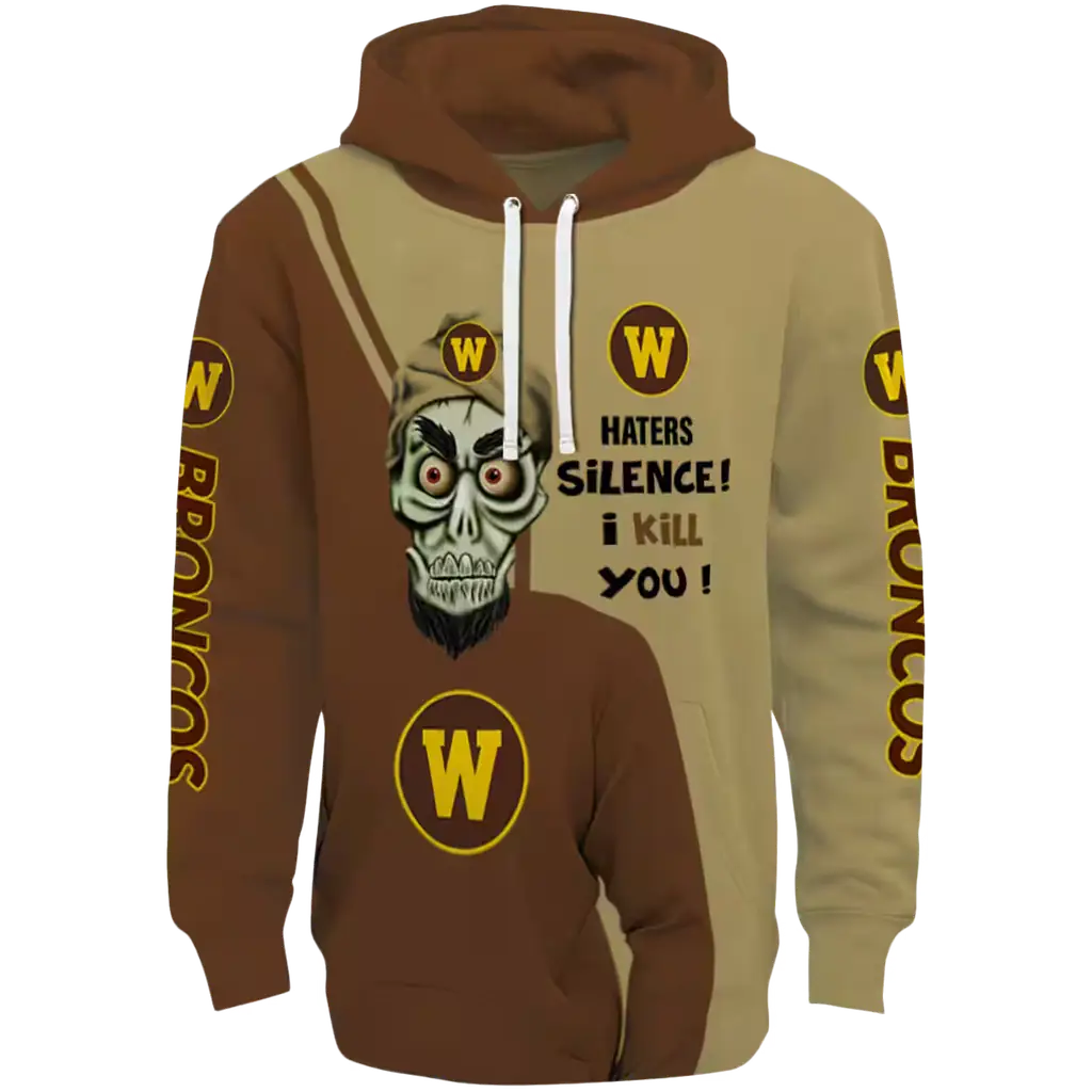western michigan broncos achmed skull brown hoodie best selling western michigan broncos achmed skull brown hoodie best selling