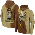 western michigan broncos achmed skull brown hoodie best selling