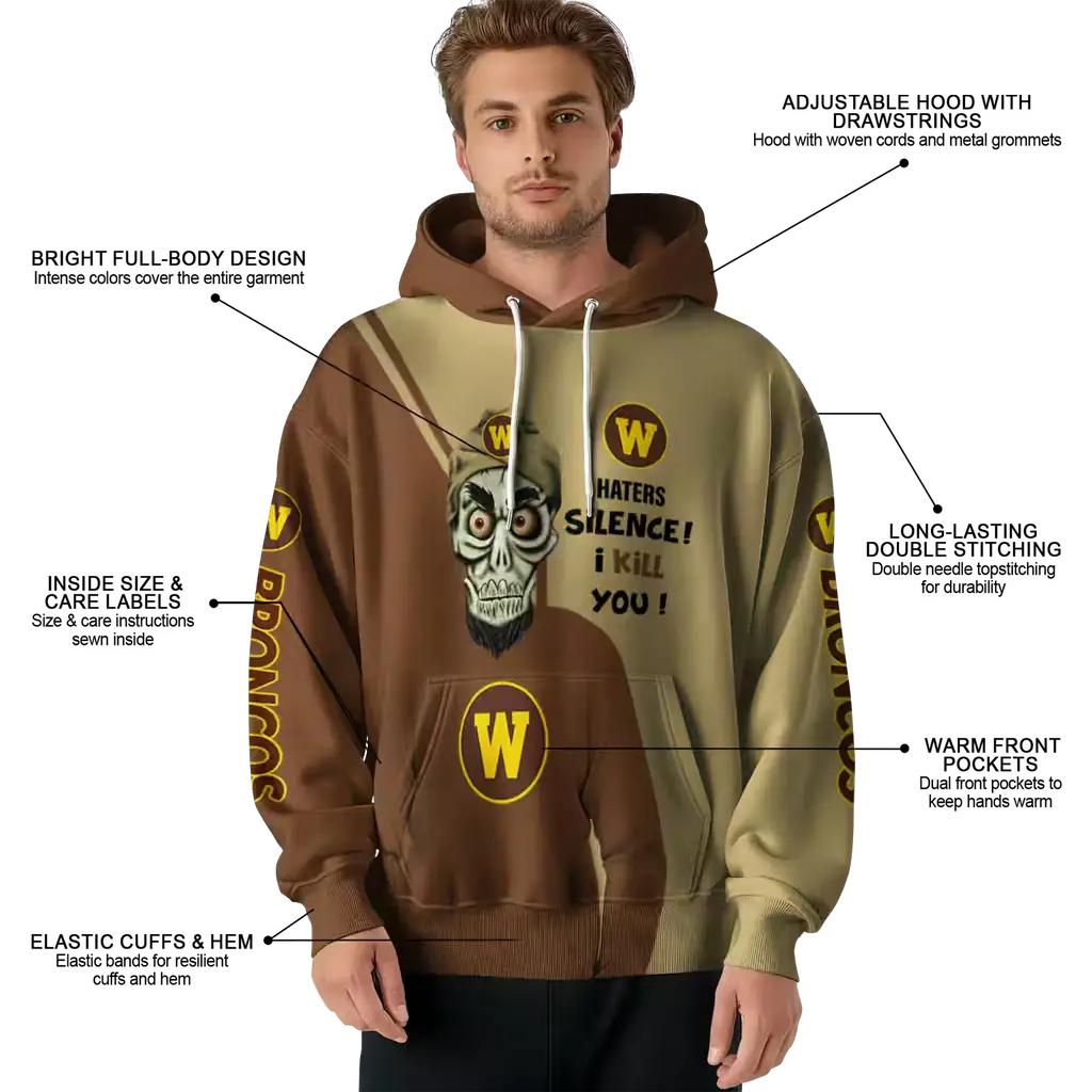 western michigan broncos achmed skull brown hoodie latest model western michigan broncos achmed skull brown hoodie latest model