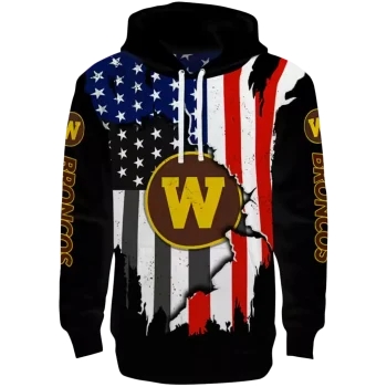 western michigan broncos american pride black hoodie best selling