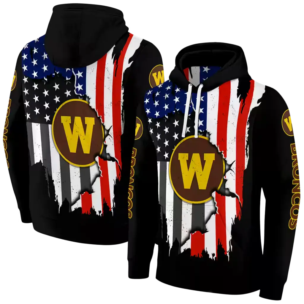 western michigan broncos american pride black hoodie fashion forward western michigan broncos american pride black hoodie fashion forward