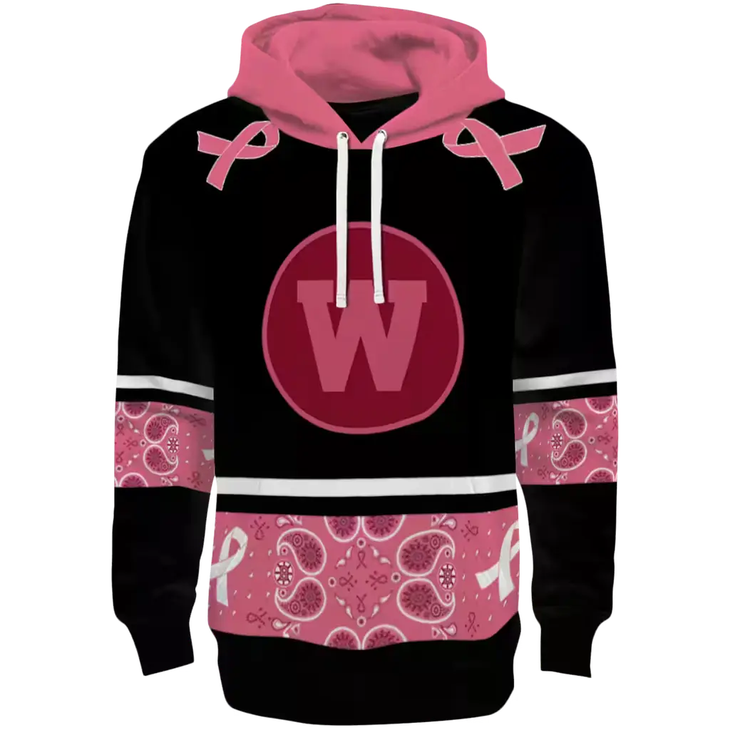 western michigan broncos awareness ribbon black pink hoodie best selling western michigan broncos awareness ribbon black pink hoodie best selling