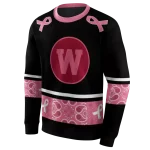 western michigan broncos awareness ribbon black pink hoodie best selling