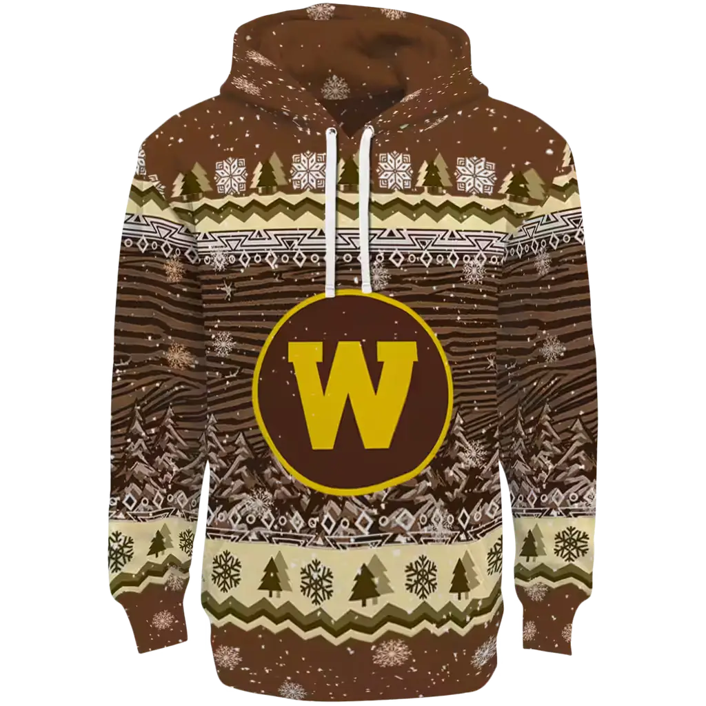 western michigan broncos christmas trees brown hoodie best selling western michigan broncos christmas trees brown hoodie best selling