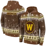 western michigan broncos christmas trees brown hoodie best selling