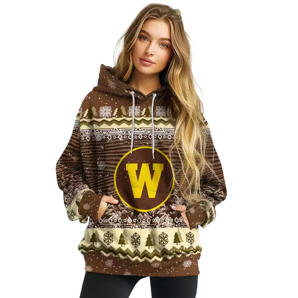 western michigan broncos christmas trees brown hoodie high quality western michigan broncos christmas trees brown hoodie high quality