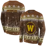 western michigan broncos christmas trees brown hoodie best selling