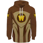 western michigan broncos concentric lines brown black hoodie best selling