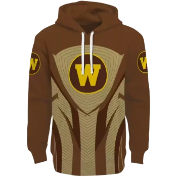western michigan broncos concentric lines brown black hoodie best selling