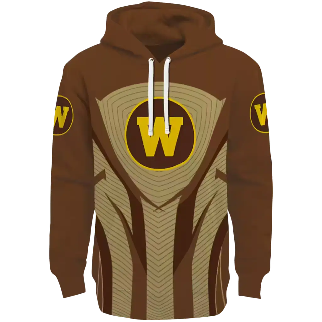 western michigan broncos concentric lines brown black hoodie best selling western michigan broncos concentric lines brown black hoodie best selling