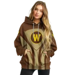 western michigan broncos concentric lines brown black hoodie best selling