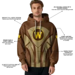 western michigan broncos concentric lines brown black hoodie best selling