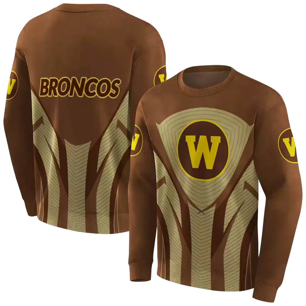 western michigan broncos concentric lines brown black hoodie premium grade western michigan broncos concentric lines brown black hoodie premium grade