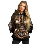 western michigan broncos demonic skull brown black hoodie best selling