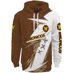 western michigan broncos dynamic slash brown white hoodie best selling
