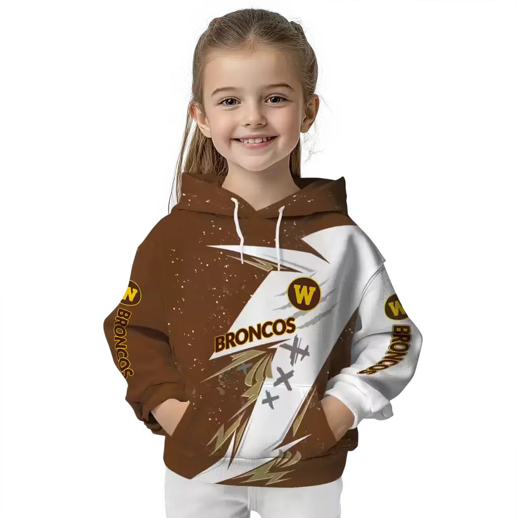 western michigan broncos dynamic slash brown white hoodie top rated western michigan broncos dynamic slash brown white hoodie top rated