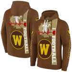 western michigan broncos football heartbeat brown hoodie best selling