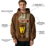 western michigan broncos football heartbeat brown hoodie best selling