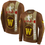 western michigan broncos football heartbeat brown hoodie best selling