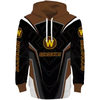 western michigan broncos futuristic pattern brown black hoodie best selling