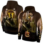 western michigan broncos halloween vibes brown black hoodie best selling