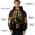 western michigan broncos halloween vibes brown black hoodie best selling