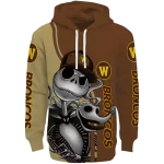 western michigan broncos jack skellington brown hoodie best selling