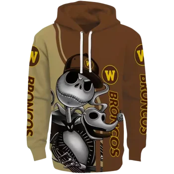 western michigan broncos jack skellington brown hoodie best selling
