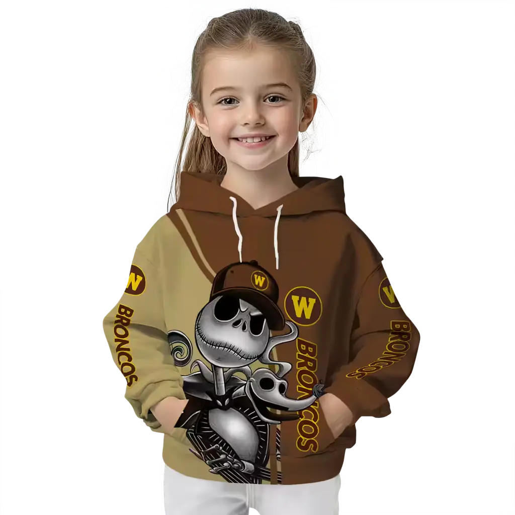 western michigan broncos jack skellington brown hoodie top rated western michigan broncos jack skellington brown hoodie top rated