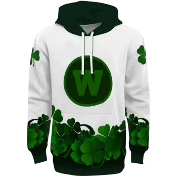 western michigan broncos lucky motif white green hoodie best selling