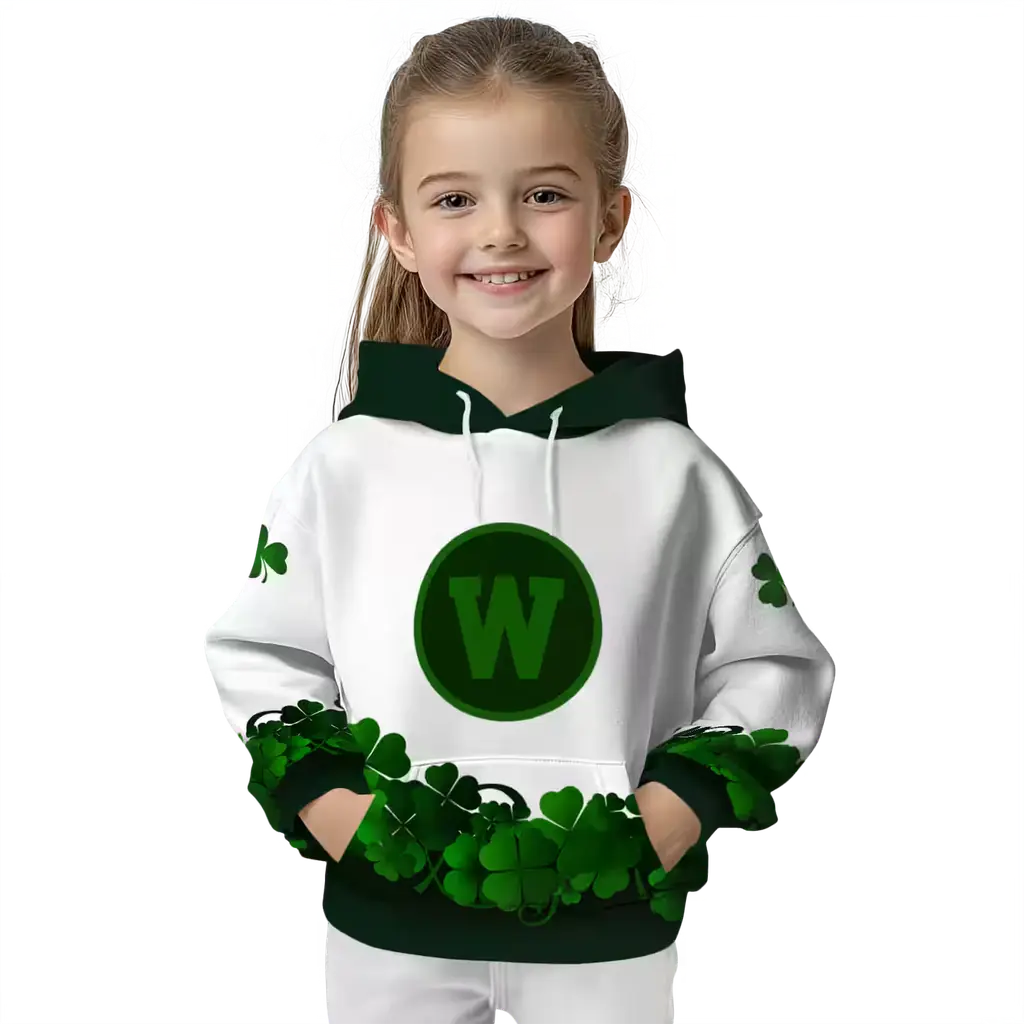 western michigan broncos lucky motif white green hoodie top rated western michigan broncos lucky motif white green hoodie top rated