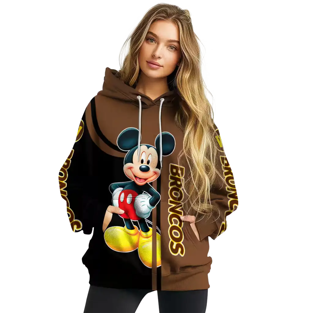 western michigan broncos mickey mouse brown black hoodie high quality western michigan broncos mickey mouse brown black hoodie high quality