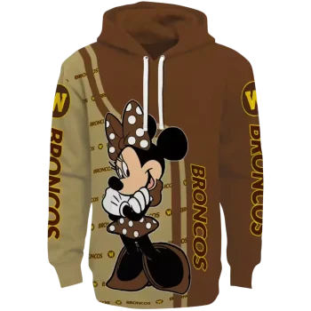 western michigan broncos minnie mouse brown hoodie best selling