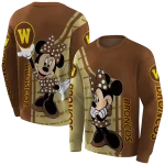 western michigan broncos minnie mouse brown hoodie best selling