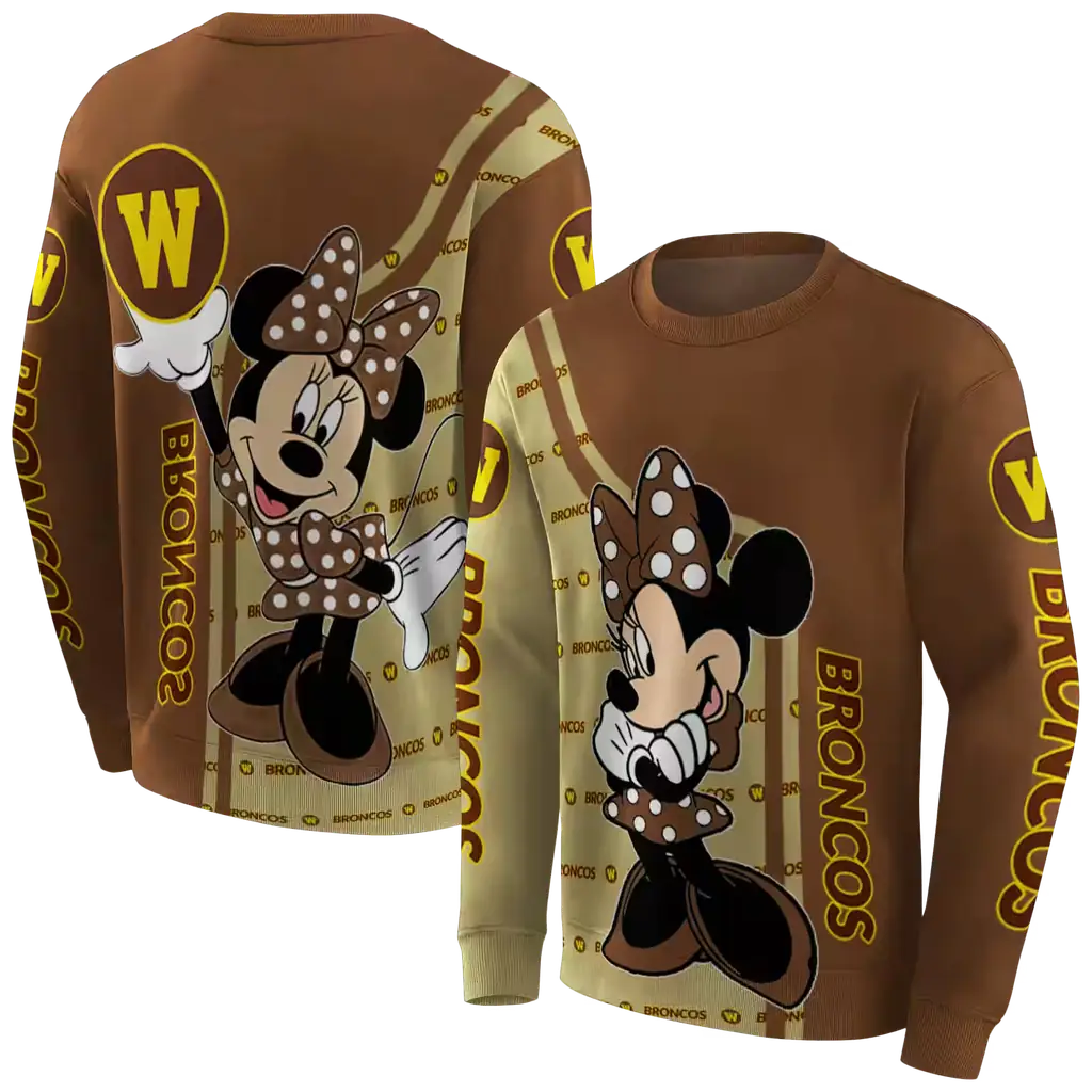 western michigan broncos minnie mouse brown hoodie premium grade western michigan broncos minnie mouse brown hoodie premium grade