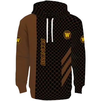 western michigan broncos monogram pattern brown hoodie best selling