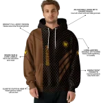 western michigan broncos monogram pattern brown hoodie best selling