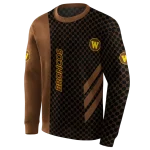 western michigan broncos monogram pattern brown hoodie best selling