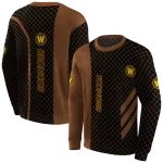 western michigan broncos monogram pattern brown hoodie best selling