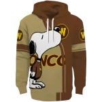 western michigan broncos playful snoopy brown hoodie best selling