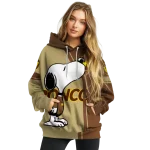 western michigan broncos playful snoopy brown hoodie best selling