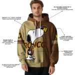 western michigan broncos playful snoopy brown hoodie best selling