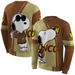 western michigan broncos playful snoopy brown hoodie best selling